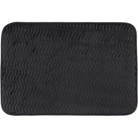 Polyesterteppich mit welleneffekt 40x60 cm - schwarz - Tendance