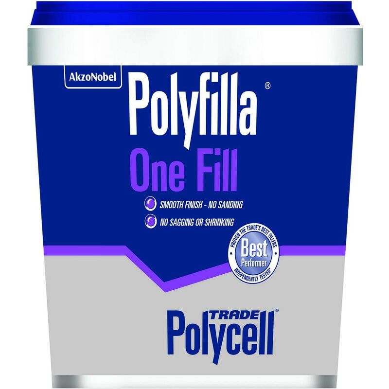 Polycell Trade Polyfilla One Fill Filler - Ready Mixed Tub - 1L