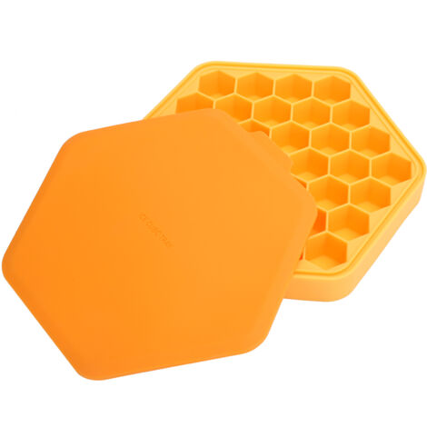 Polygonale Silikon-Eiswürfelform mit 37 Fächern – Wiederverwendbare Eiswürfelform – Küchenaccessoire