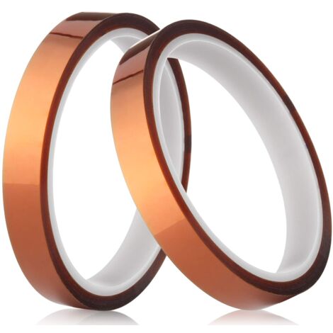 Polyimide adhesive tapes, suitable for masking, soldering, electrical, 12mm width each (2pcs)