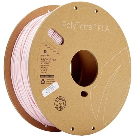 Polymaker 70867 PolyTerra PLA Filamento per stampante 3D Plastica PLA contenuto di plastica ridotto 1.75 mm 1000 g Rosa