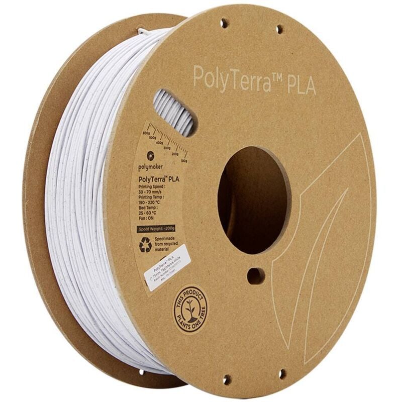 70941 PolyTerra Filament pla faible teneur en plastique 1.75 mm 1000 g marbre 1 pc(s) - Polymaker