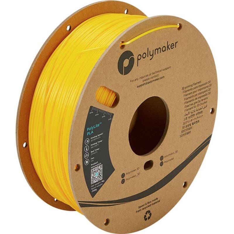 PA02007 PolyLite Filament pla 1.75 mm 1000 g jaune 1 pc(s) - Polymaker