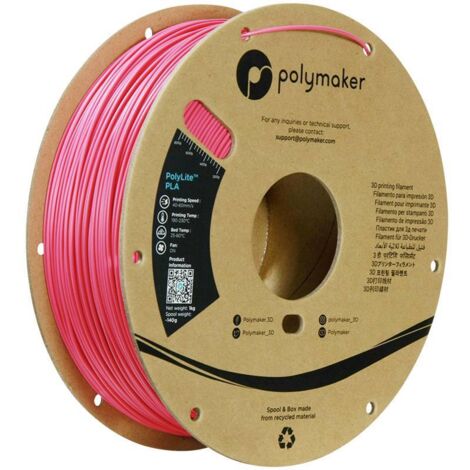 Polymaker PA02054 Polymaker PolyLite PLA Filament Magenta 1.75 mm / 1kg Filament PLA rigidité élevée, résistance élevée à la traction 1.75 mm 1 Q253483
