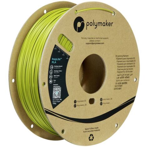 Polymaker PA02058 Polymaker PolyLite PLA Filament Olive Green 1.75 mm / 1kg Filament PLA rigidité élevée, résistance élevée à la traction 1.75 Q253443