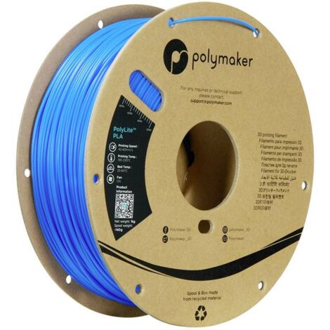 Polymaker PA02064 Filament PLA rigidité élevée, résistance élevée à la traction 1.75 mm 1000 g bleu azur PolyLite™ 1 pc(s) Q253813