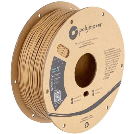 Polymaker PA08004 Filament LW-PLA mat, faible densité 1.75 mm 800 g bois PolyLite™ 1 pc(s) Q250553