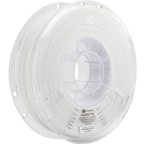 Polymaker PC02004 Polymax Tough Filament PC (polycarbonate) rigidité élevée, résiste à la chaleur, résiste aux chocs 2.85 mm 750 g blanc 1 pc(s) X250632