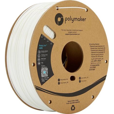 Polymaker PE01002 PolyLite Filament ABS inodore 1.75 mm 1000 g blanc 1 pc(s) X250912