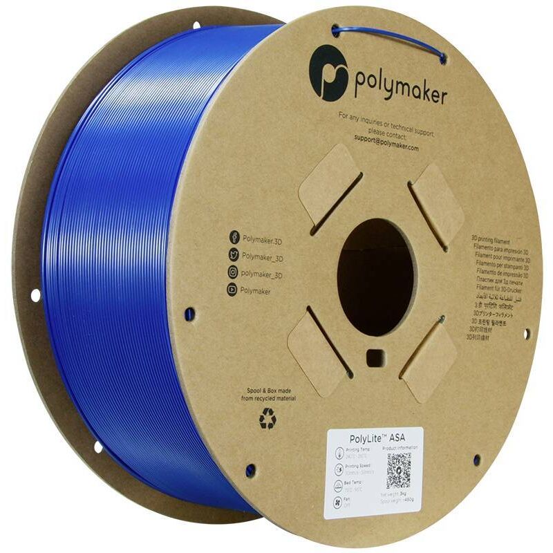 PF01033 Filament asa résistant aux uv, résistant aux intempéries 1.75 mm 3 kg bleu PolyLite™ 1 pc(s) - Polymaker