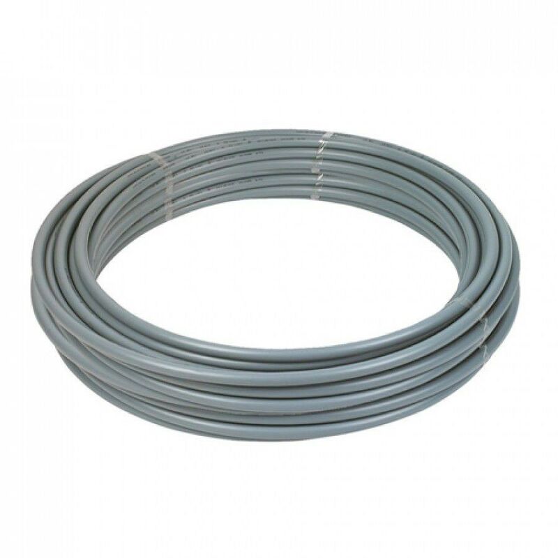PolyPlumb PB5022B 22mm X 50m Coil Barrier Pipe - Grey - Polypipe
