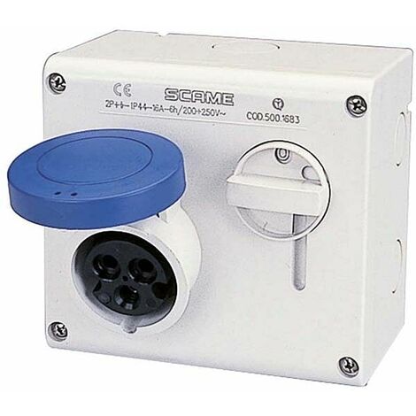 POLYPOOL Ind. presa parete interbl 16a 2p+t 200÷250v imq