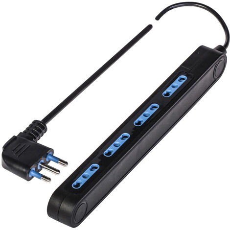 SHUBEIEUMI Presa Multipla Salvaspazio USB con 4 Prese, Spina Piatta  Salvaspazio Girevole a 180°, 2 USB per Caricare Tutti i Dispositivi, Power  Supply