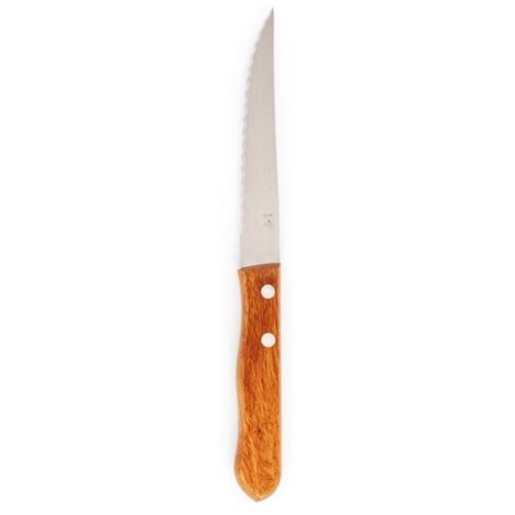 Polypro - Manche bois 2 rivets - Lot de 12 couteaux steak