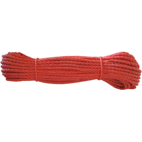 Polypropylen-Seil, Durchmesser 10mm 20m auf Docke, orange