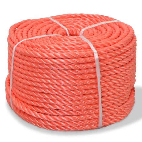 Polypropylenseil 6 mm 500 m Orange vidaXL497631