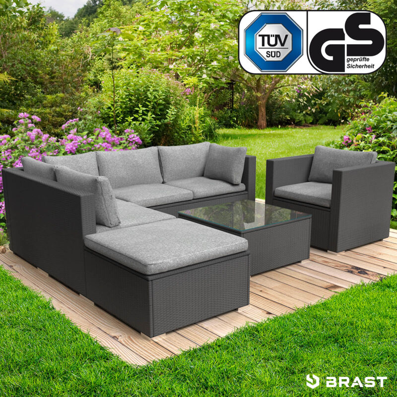 Polyrattan Gartenmöbelset COSY schwarz