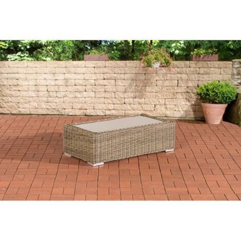 Polyrattan Lounge Tisch Madeira 110 x 60 natura