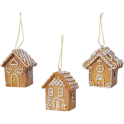 Polyresin-Haus 3 verschiedene Design-Häuser 7cm