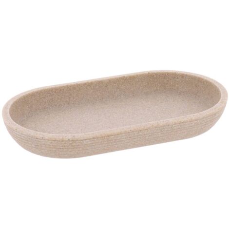Polyresin-striemen-tablett - beige - Tendance