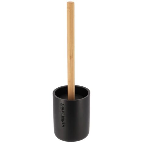 Polyresin-wc-bürste - mattschwarz bambus - Tendance