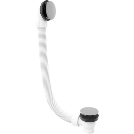 Polysan - Ab- und Überlaufgarnitur für Badewannen, Länge 120 cm, ClickClack, Chrom 71858