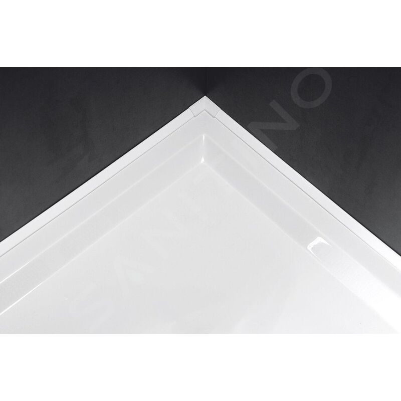 Accessoires - Barre de recouvrement pour receveurs de douche, 1200 x 1000 mm, blanc 91021 - Polysan