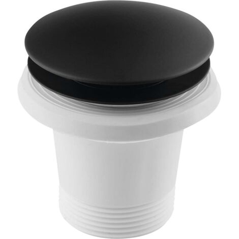 Polysan Accessoires - Bonde pour baignoire sans trop-plein, Click-Clack, noir 71704B