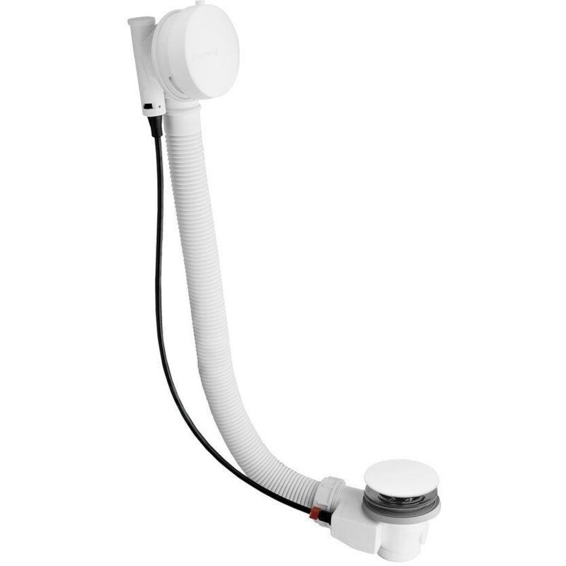 Accessoires - Garniture de vidage et de trop-plein Pagoda pour baignoire, longueur 675 mm, bowden, blanc 11041W - Polysan
