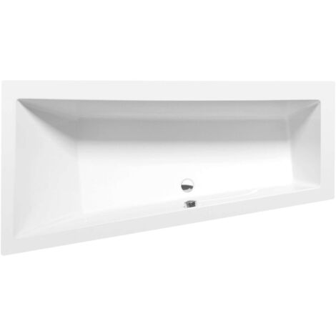 Polysan Andra - Bañera asimétrica Andra L, 180x90x45 cm, blanca 72872