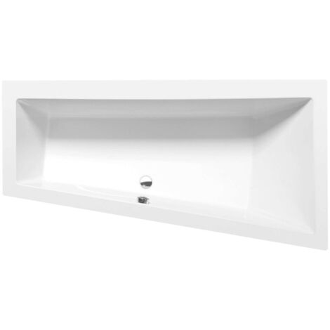 Polysan Andra - Vasca da bagno asimmetrica Andra R, 170x90x45 cm, bianca 81511