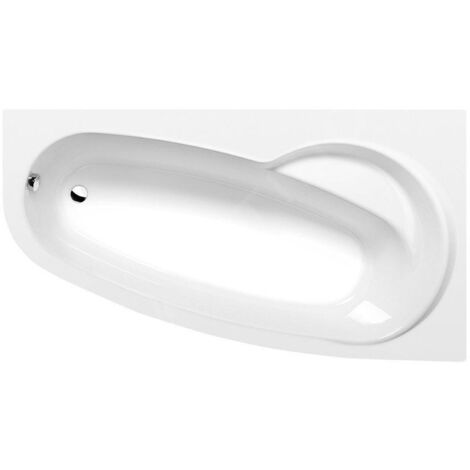 Polysan Baignoires - Baignoire asymétrique NAOS 180 R, 1800 x 1000 x 430 mm, droite, blanc 47111