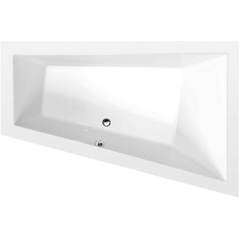 Polysan Baignoires - Baignoire asymétrique TRIANGL R, 180x120x50 cm, à droite, blanc 20611