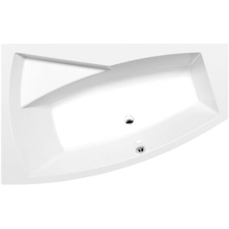 Polysan Bañeras - Bañera asimétrica EVIA 170 L 170x100x47 cm, blanca 21611