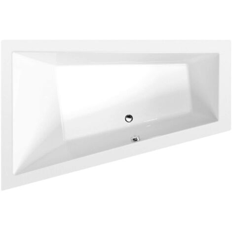 Polysan Bañeras - Bañera asimétrica TRIANGL L, 180x120x50 cm, izquierda, blanca 19611