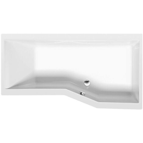 Polysan Bañeras - Bañera asimétrica VERSYS R, 170x84x47 cm, derecha, blanca 70611