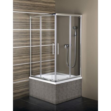 Polysan Deep - Cabine de douche, 80x80x165 cm, verre transparent MD5216