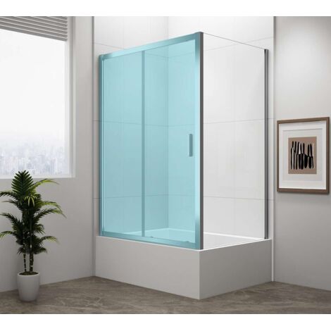 Polysan Deep - Duschwand 90 cm, Aluminium poliert/Klarglas MD3316