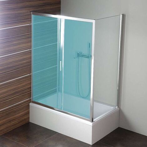Polysan Deep - Mampara de ducha 90x150 cm, cristal transparente MD3315