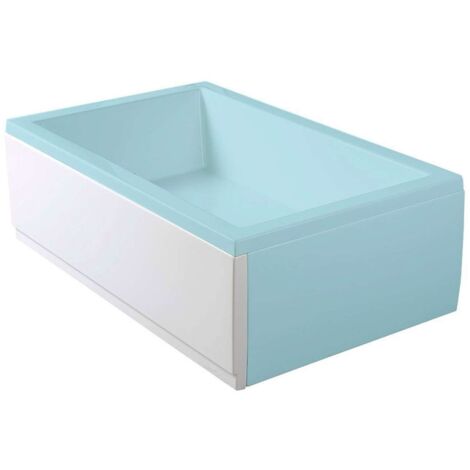 Polysan Deep Plain - Pannello frontale 100, sinistro, 100x36 mm, bianco 83626