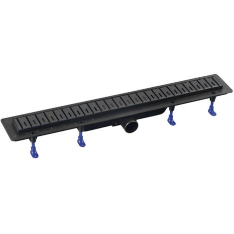 Polysan - Duschrinne 71 cm, mit Rost, mattschwarz 73721B
