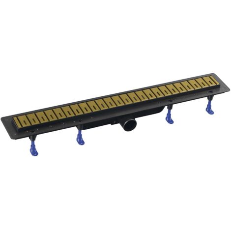 Polysan - Duschrinne 81 cm, mit Rost, mattgold 73731GB