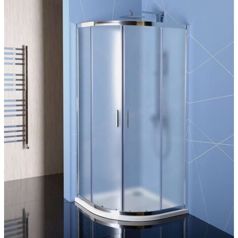 Polysan Easy Line - Mampara de ducha circular, 90x90 cm, cristal Brick EL2638