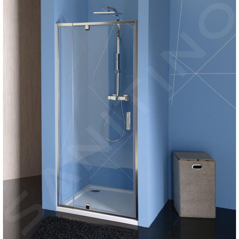 Easy Line - Porte de douche 760-900 mm, aluminium poli/verre clair EL1615 - Polysan