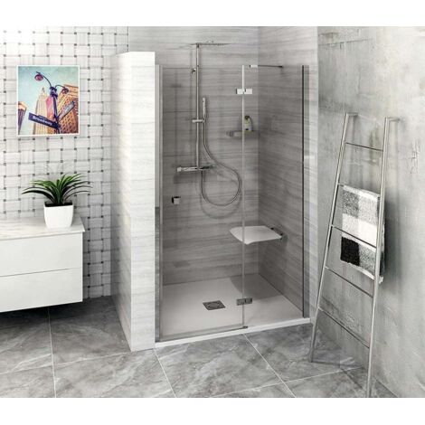 Polysan Fortis Line - Porte de douche 120 cm, à droite, chrome/verre transparent FL1412R