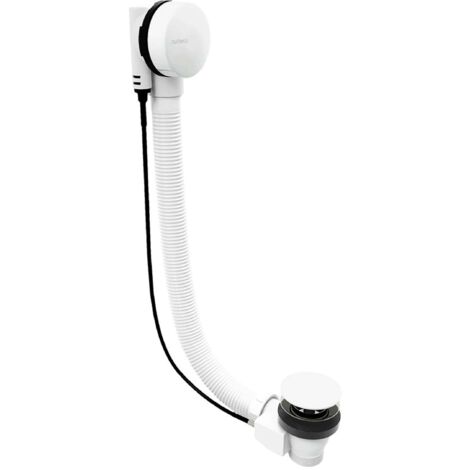 Polysan - Garniture de vidage et de trop-plein pour baignoire, longueur 80 cm, blanc 71852.10