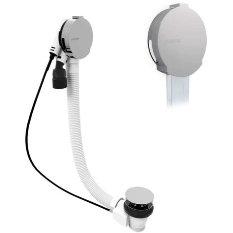 Polysan - Garniture de vidage et remplissage par le trop-plein, longueur 60 cm, chrome 71851