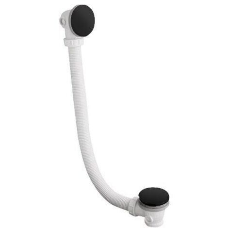 Polysan Garnitures de vidage - Garniture de vidage et de trop-plein Click-Clack, longueur 900 mm, noir mat 71679B