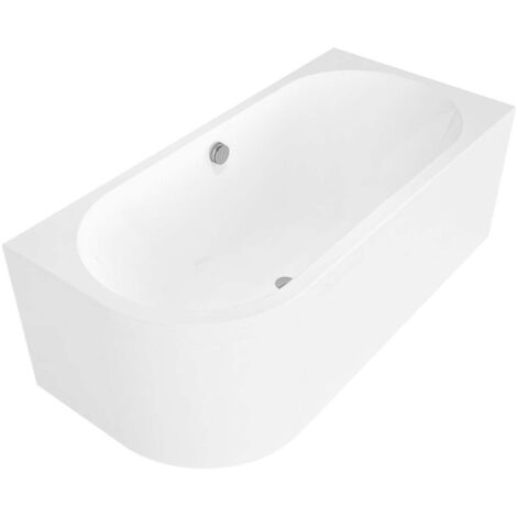 Polysan Monolith - Bañera asimétrica Viva R, 180x75x60 cm, diseño de derecha, blanco 72129M