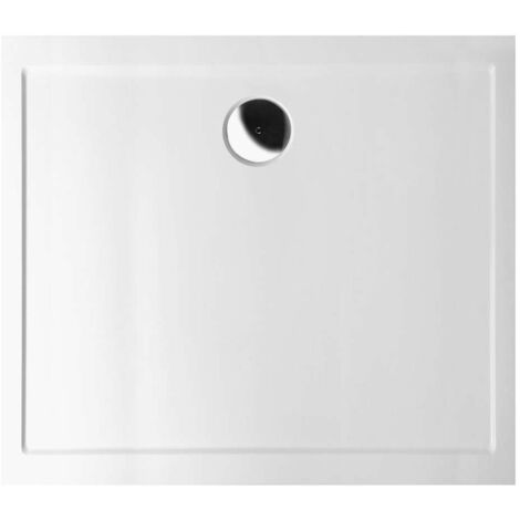 Polysan Piatti doccia - Piatto doccia Karia, 80x70 cm, marmoresina, bianco 11091